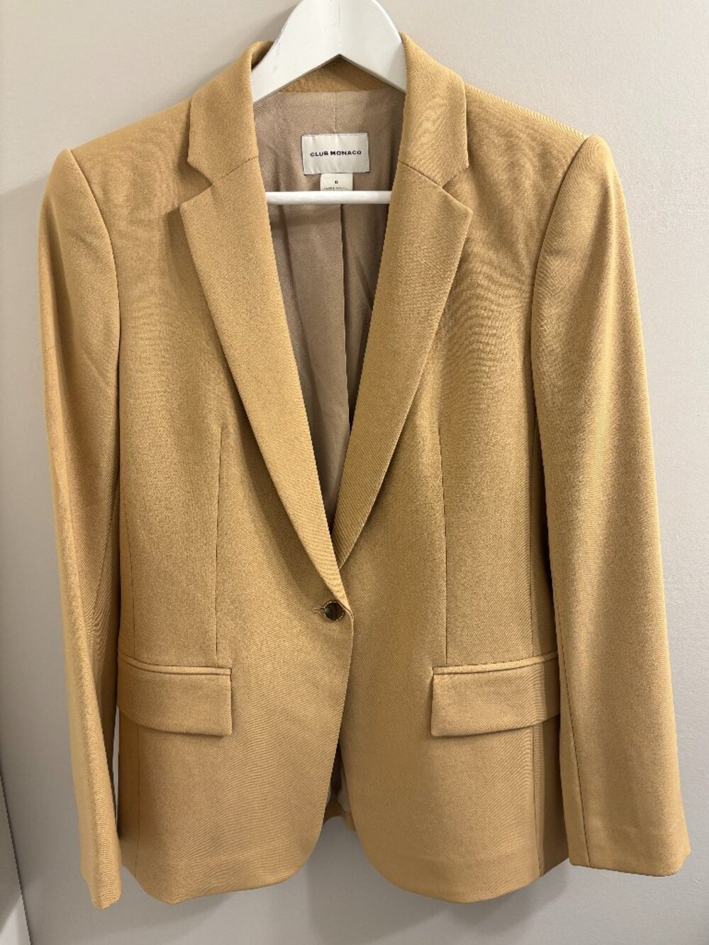 Like new! Club Monaco camel blazer. Sz 8.
